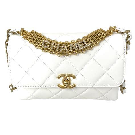 chanel white small bag.